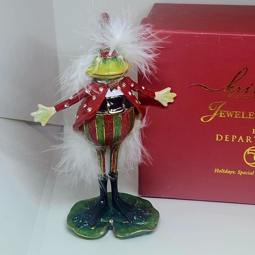Dept 56 Krinkles Patience Brewster Santa Frog Jeweled NEW IN BOX Christmas Gift